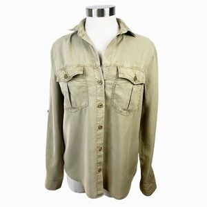 Bella‎ Dahl Light Green Button Down Shirt Size Small